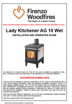 Lady Kitchener AG10 Wet Installation Guide