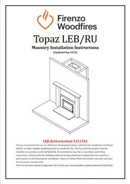 Topaz Masonry Installation Instructions 2023