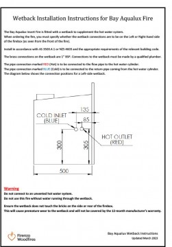 Wetback Installation Instructions